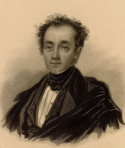Александр Фомич Вельтман (1800-1870) - русский писатель, поэт и археолог. Художественный портрет.