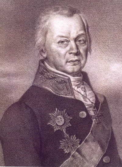 Андрей Нартов (1737-1813) - русский поэт и переводчик. Художественный портрет.