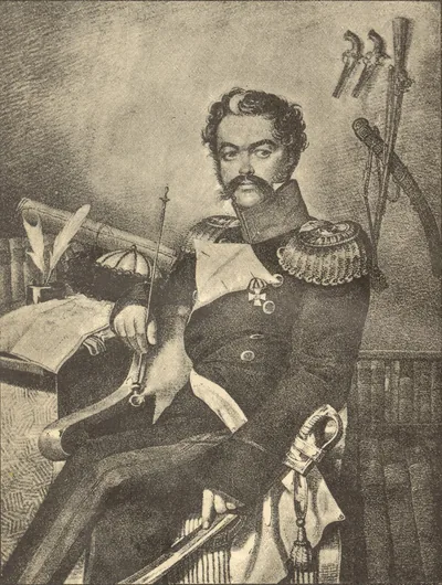 Денис Давыдов (1784-1839) - поэт-гусар. Художественный портрет.