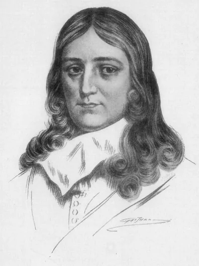 Джон Мильтон (1608-1674) - английский поэт и публицист. Художественный портрет.