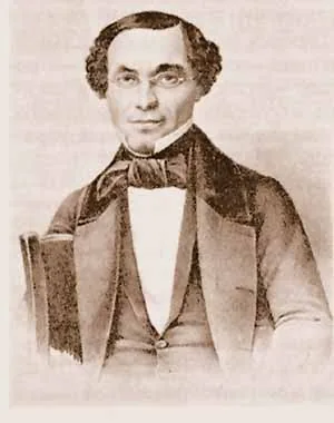 Фёдор Алексеевич Кони (1809-1879) - русский драматург, поэт и театральный критик. Художественный портрет.