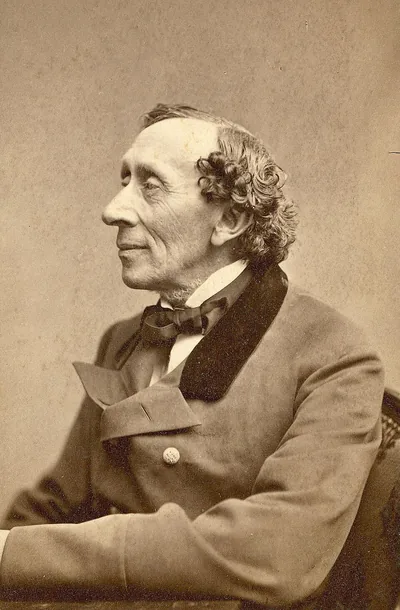 Ганс Христиан Андерсен (1805-1875) - датский писатель и поэт. Художественный портрет.