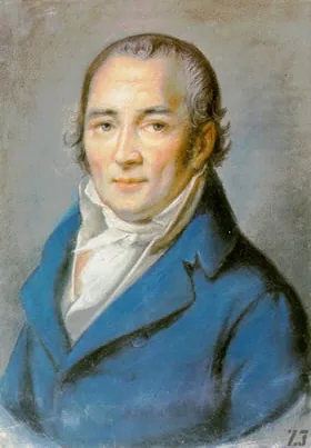 Иоганн Петер Гебель (1760-1826) - немецкий поэт, прозаик, педагог и пастор. Художественный портрет.