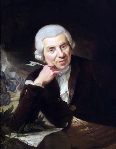 Иоганн Вильгельм Людвиг Глейм (1719-1803) - немецкий поэт XVIII века и покровитель литераторов. Художественный портрет.