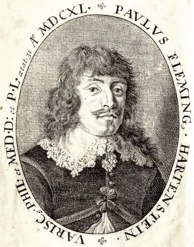 Пауль Флеминг (1609-1640) - немецкий поэт XVII века. Художественный портрет.
