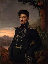 Теодор Кёрнер (1791-1813) - немецкий поэт и драматург. Художественный портрет.