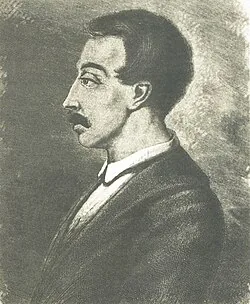 Вильгельм Кюхельбекер (1797-1846) - поэт, драматург, критик и декабрист пушкинского круга. Художественный портрет.