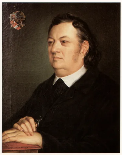 Юстинус Кернер (1786-1862) - немецкий поэт и врач. Художественный портрет.